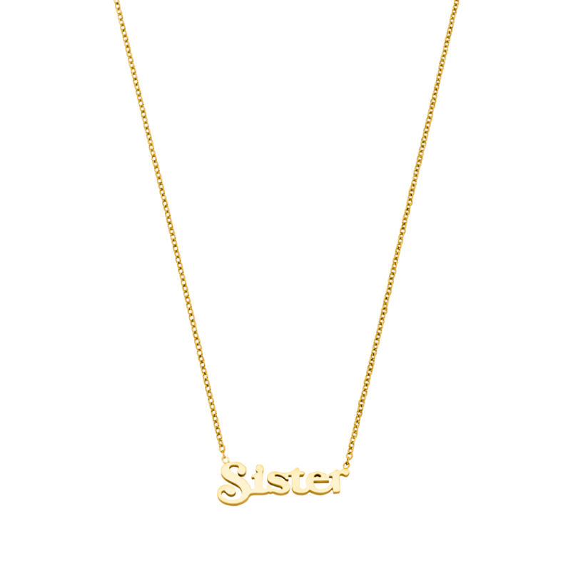 Collier Sister Love plaqué or 14 carats