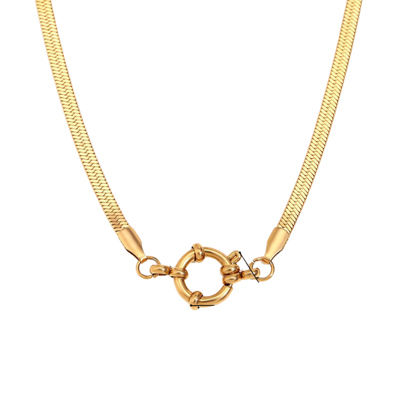 Sleek Charm Necklace 18K Gold Plated