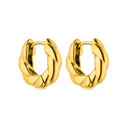 Boucles d'oreilles Huggie élégantes plaquées or 14 carats