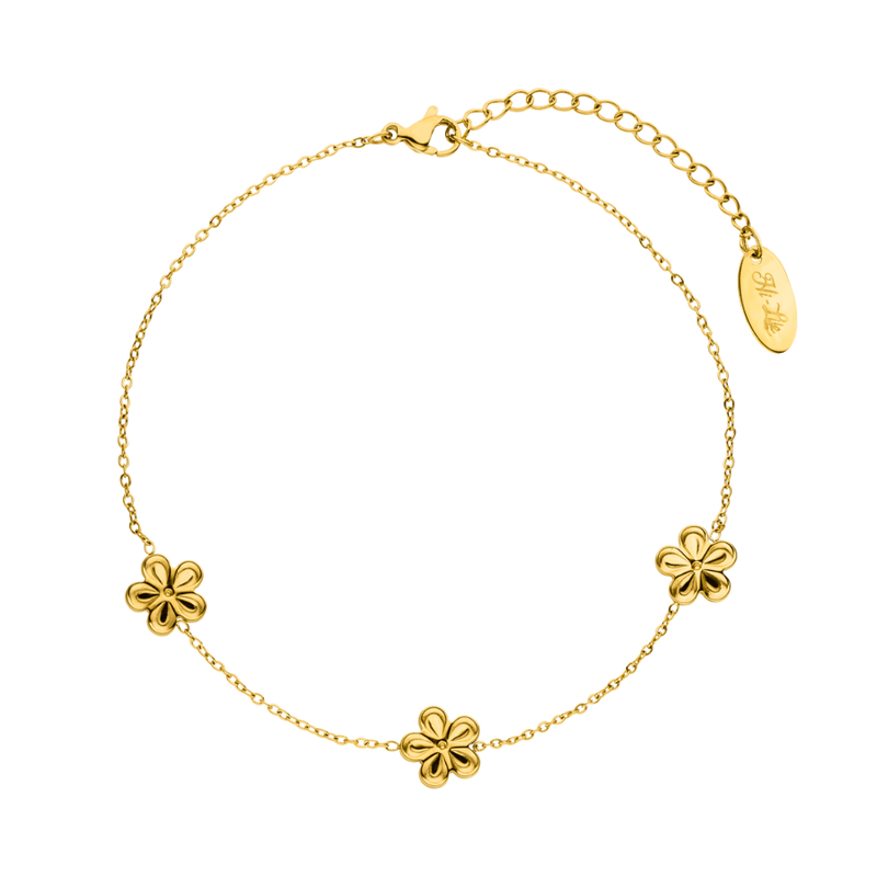 Sol Paradise Flower Anklet 18K Gold Plated