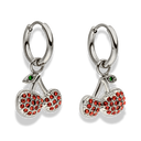 Sparkling Cherry Huggie Ohrringe 14K Vergoldet