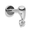 Sparkling Golden Drop Labret Piercing – Titan
