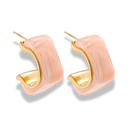 Square Rose Quartz Ohrstecker 14K Vergoldet