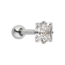 Square Stone Ohr Piercing