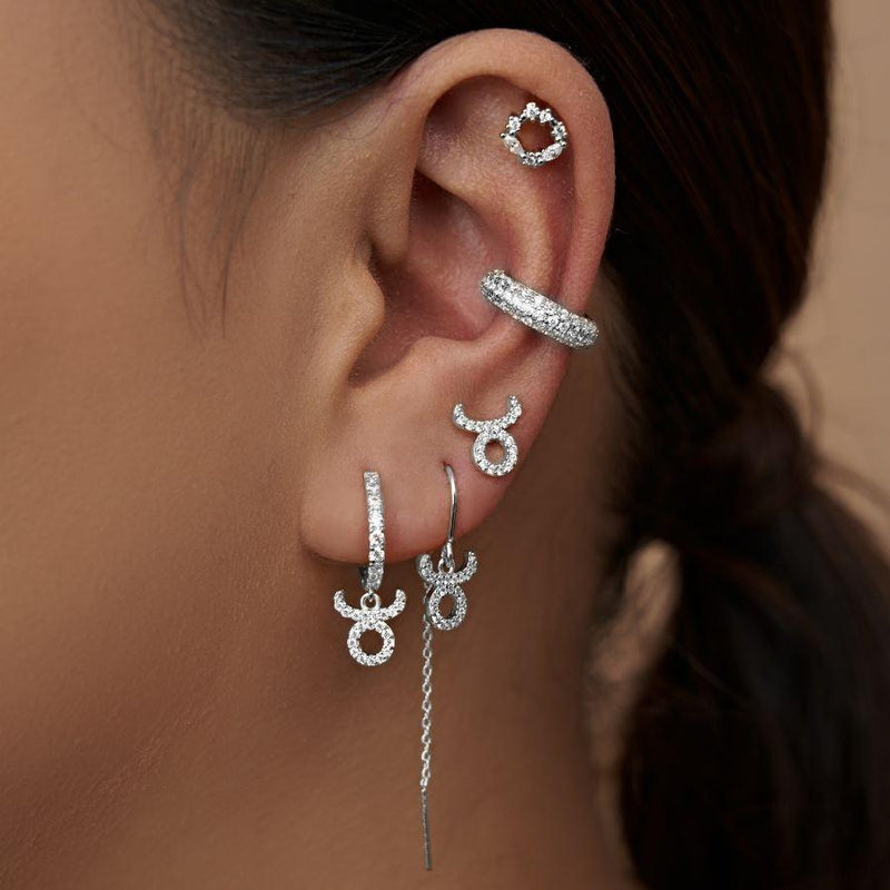 Taurus - Zodiac huggie earrings