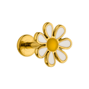 Sunny Daisy Labret Piercing 18K Vergoldet