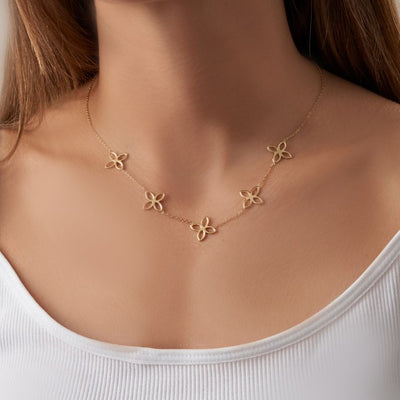 Sweet Life Leaf Kette 14K Vergoldet