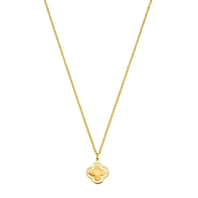 Sweet Life Lucky Leaf Necklace 14K Gold Plated