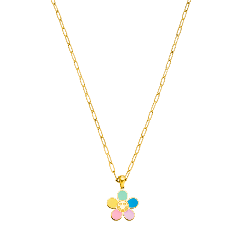 Sweet Life Multi Flower Necklace 18K Gold Plated
