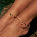 Sweet Life White Anklet 14K Vergoldet