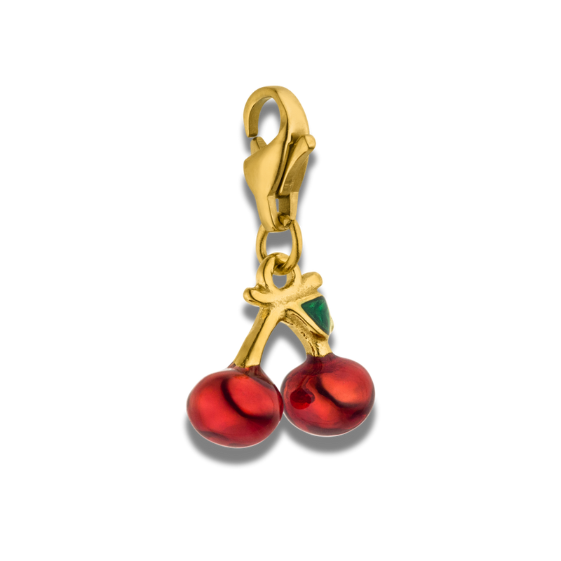 Sweet Cherry Charm 14Karat Gold Plated