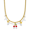 Sweet Cherry Charm Necklace 14K Gold Plated