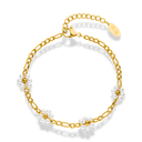 Sweet Life Pearl Flower Armband 14K Vergoldet