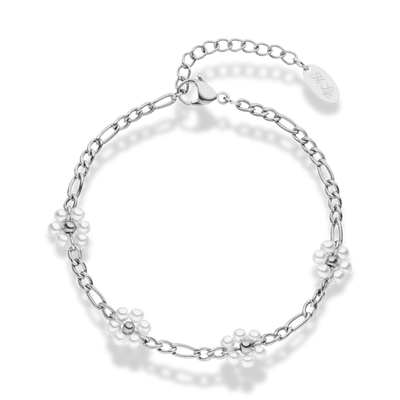 Sweet Life Pearl Flower Armband 14K Vergoldet