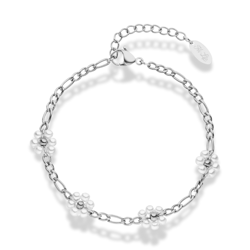 Sweet Life Pearl Flower Bracelet 14K Gold Plated