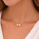 Teardrop Bow Kette 14K Vergoldet