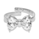 Bague nœud en forme de larme plaquée or 14 carats