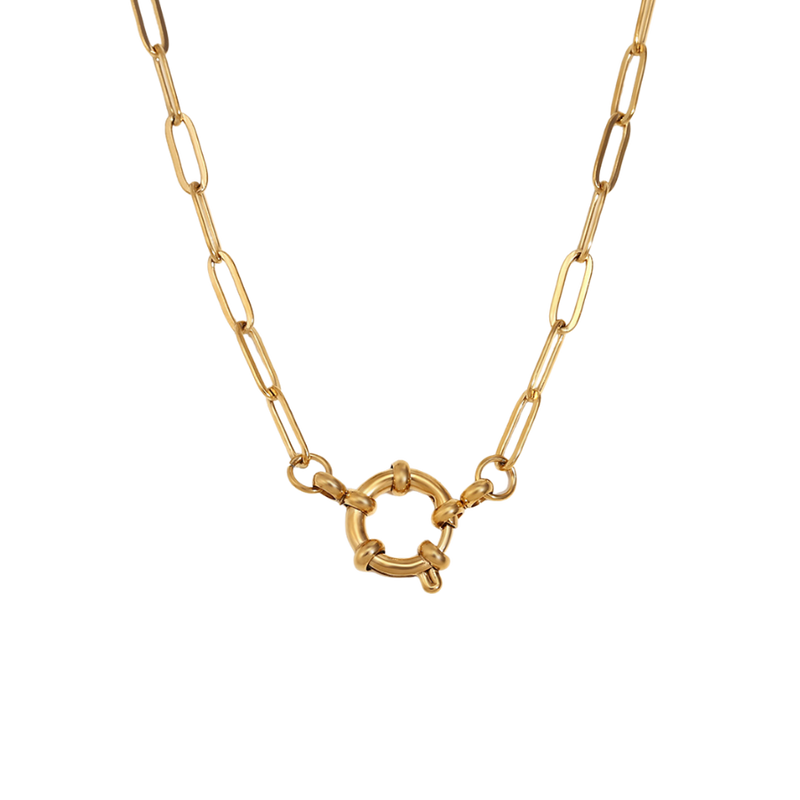 Teresa Charm Necklace 18K Gold Plated
