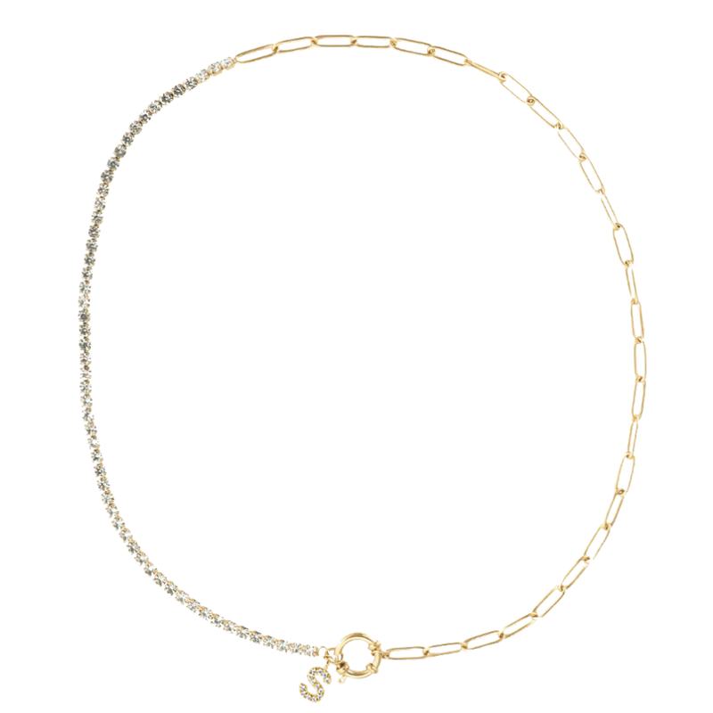 Tennis Teresa Letter Necklace