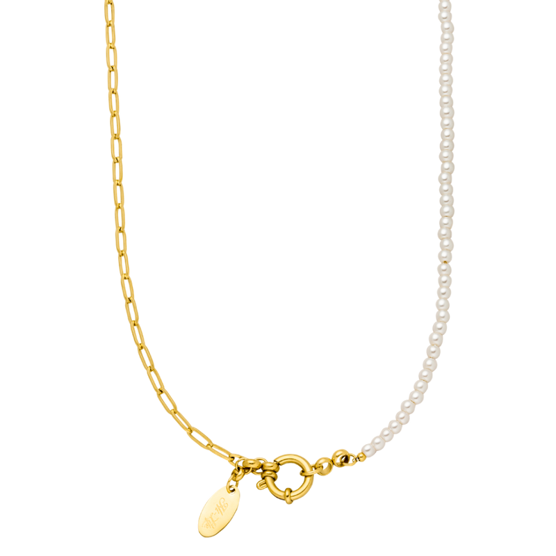 Teresa Tiny Pearl Necklace 14K Gold Plated