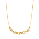 Collier intemporel de fleurs pavées plaqué or 18 carats