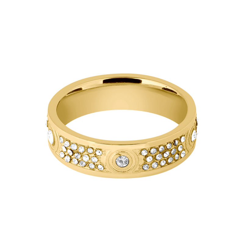 Timeless Pave Ring 14K Gold Plated