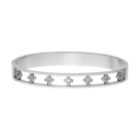 Bracelet intemporel pavé de fleurs plaqué or 18 carats