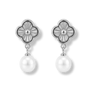 Tiny Precious Golden Lucky Leaf Pearl Ohrstecker 14K Vergoldet