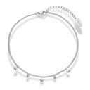 Tiny Star Pave Fußkette 14K Vergoldet