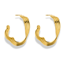 Topsy Turvy Hoop Ohrringe 14K Vergoldet