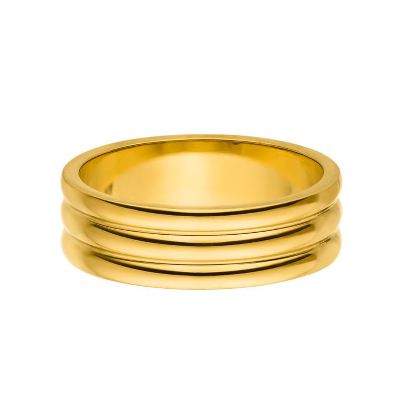 Triple Combination Ring 18K Gold Plated