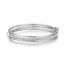 Triple Pave Infinity Armreif 18K Vergoldet