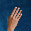 Triple Safety Pin Flow Ring 14K Vergoldet