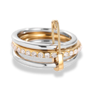 Triple Safety Pin Flow Ring 14K Vergoldet