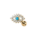 Turquoise Eye Ear Piercing Gold