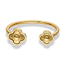 Twin Golden Lucky Leaf Ring 14K Vergoldet