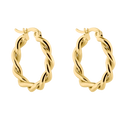 Twist Everyday Hoop Earrings 14K Gold Plated