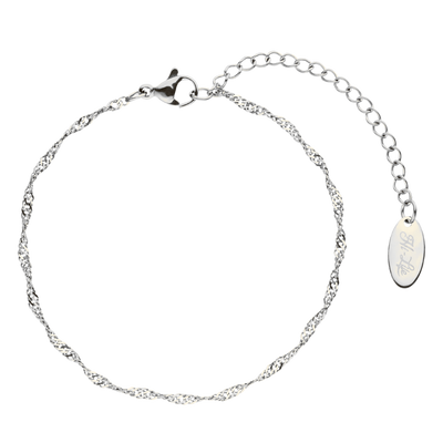 Bracelet simple torsadé plaqué or 14 carats