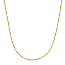 Collier simple torsadé plaqué or 14 carats