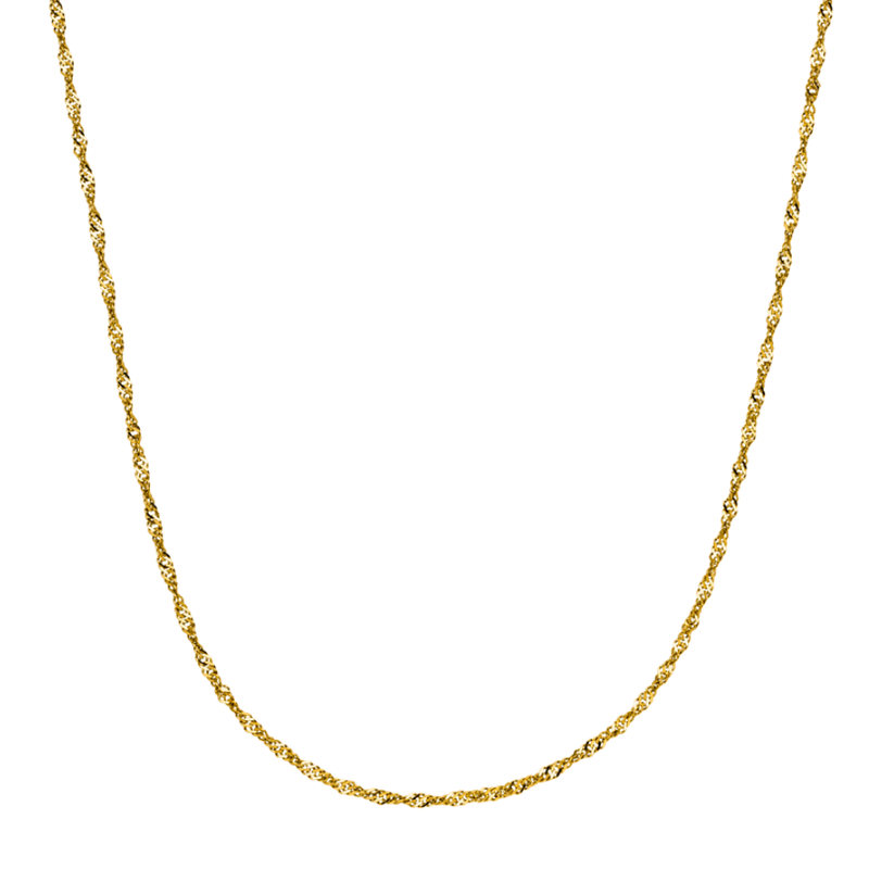 Twisted Simple Necklace 14K Gold Plated