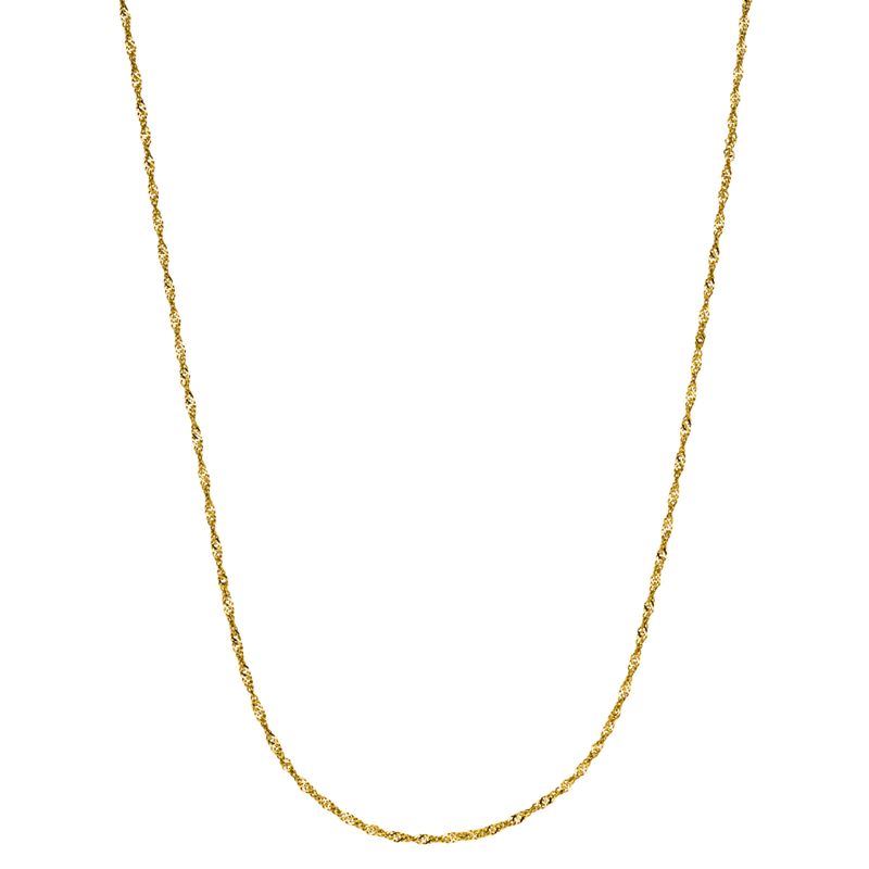 Twisted Simple Necklace 14K Gold Plated