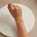 Deluxe Wavelink Bracelet 14K Gold Plated