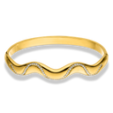 Wavy Pave Armreif 14K Vergoldet