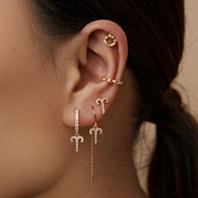 Bélier - Boucles d'oreilles pendantes du zodiaque
