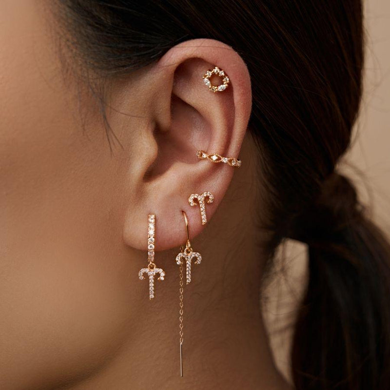 Aries - Zodiac Stud Earrings
