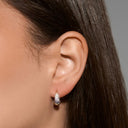 Wide Ombre Violet Huggie Hoops 14K Vergoldet