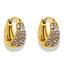 Wide Ombre Violet Huggie Hoops 14K Vergoldet