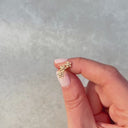 Carter Flower Pave Ear Piercing 18K Gold Plated