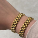 Deluxe Wavelink Bracelet 14K Gold Plated