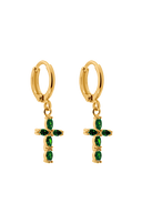 Créoles Croix de Victoria plaquées or 14 carats